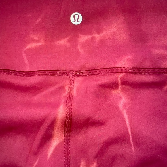 Lululemon Wunder Train High Rise Crop 23” Sz 18 Sun Bleached Washed Red Merlot - Picture 1 of 8